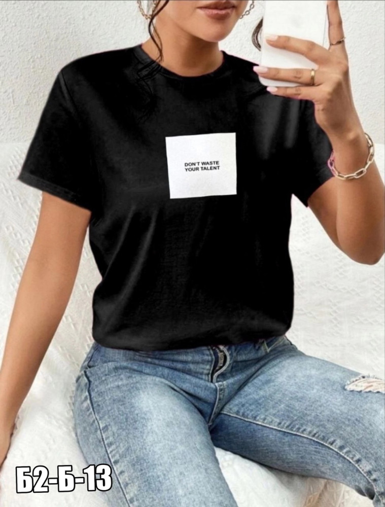 Купить Женская футболка черная оптом Садовод Интернет-каталог Садовод интернет-каталог