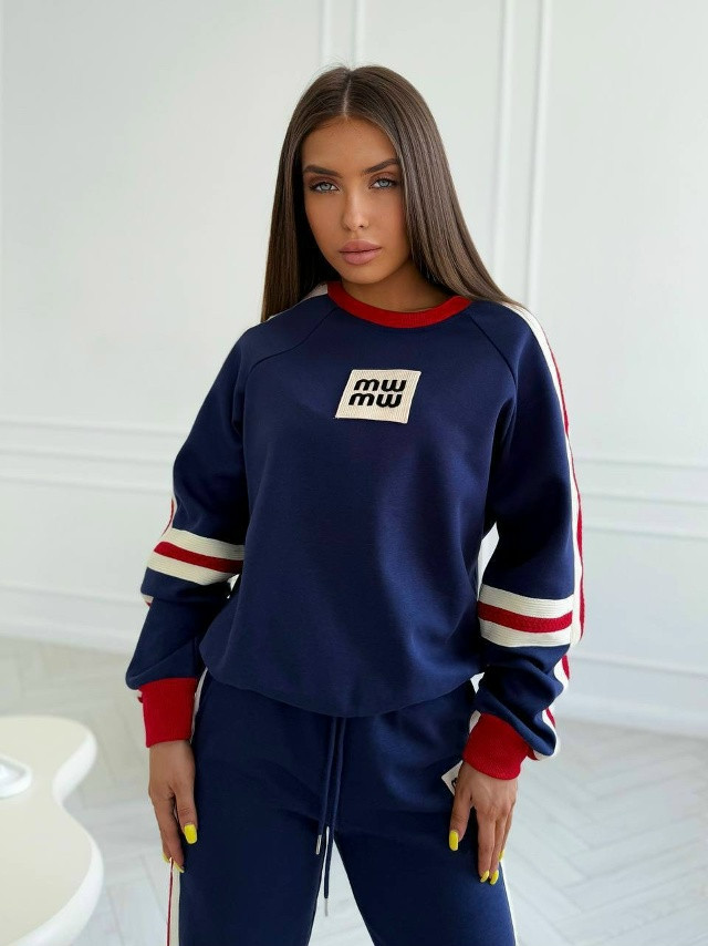 Купить Спортивный женский костюм синий оптом Садовод Интернет-каталог Садовод интернет-каталог