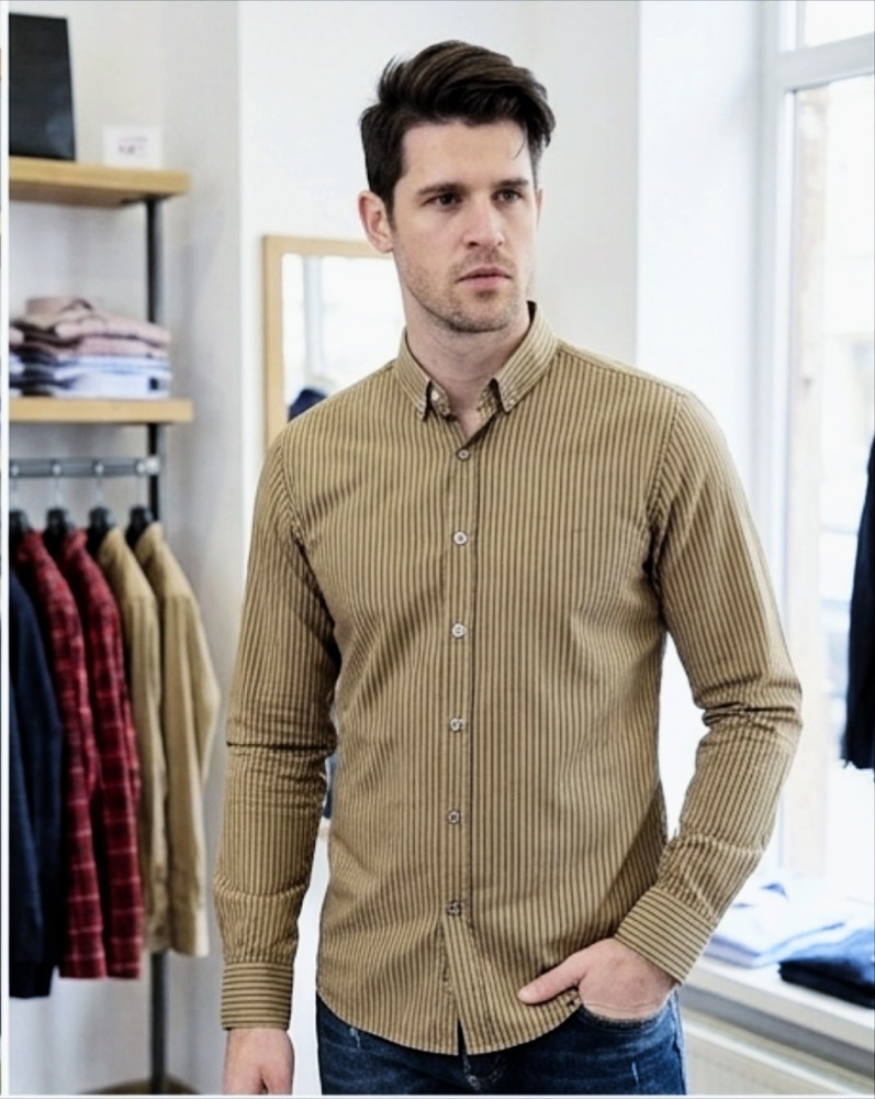 Купить Мужская рубашка коричневая оптом Садовод Интернет-каталог Садовод интернет-каталог