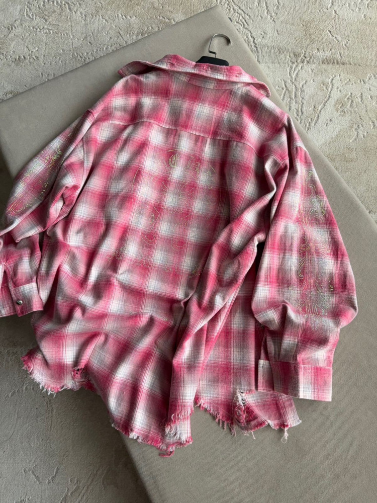 Купить Женская рубашка розовая оптом Садовод Интернет-каталог Садовод интернет-каталог