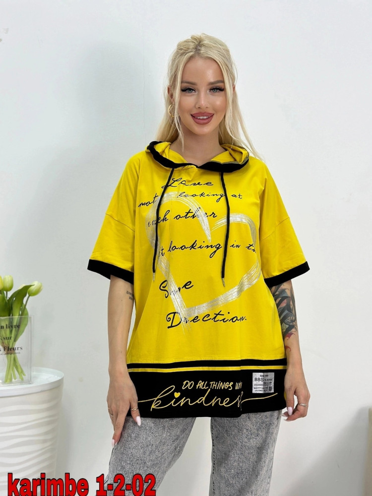 Купить Женская футболка желтая оптом Садовод Интернет-каталог Садовод интернет-каталог
