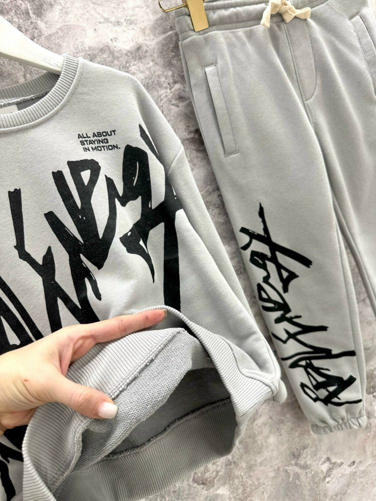 Купить Детский костюм серый оптом Садовод Интернет-каталог Садовод интернет-каталог