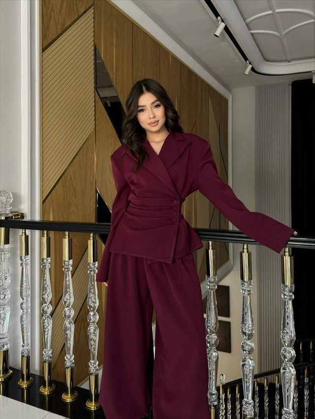Купить Женский костюм бордовый оптом Садовод Интернет-каталог Садовод интернет-каталог
