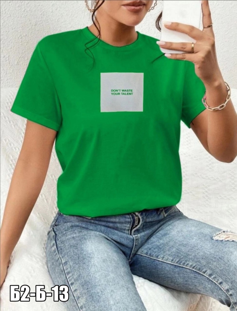 Купить Женская футболка зеленая оптом Садовод Интернет-каталог Садовод интернет-каталог