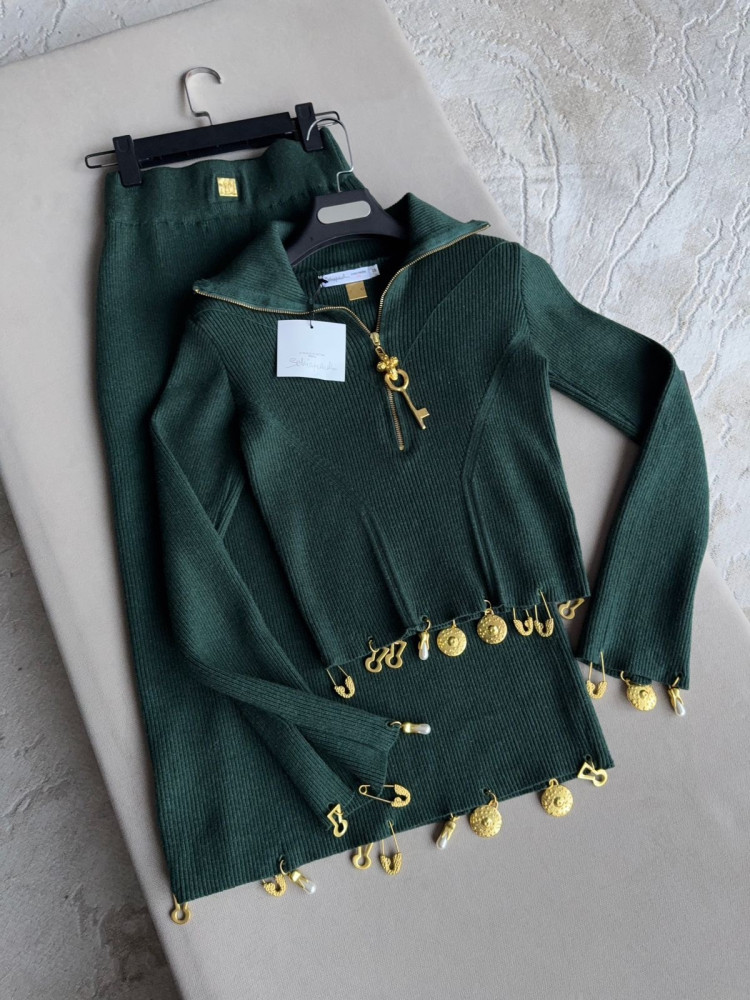 Купить Женский костюм зеленый оптом Садовод Интернет-каталог Садовод интернет-каталог