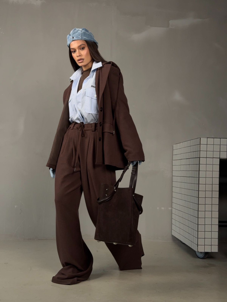 Купить Женский костюм коричневый оптом Садовод Интернет-каталог Садовод интернет-каталог