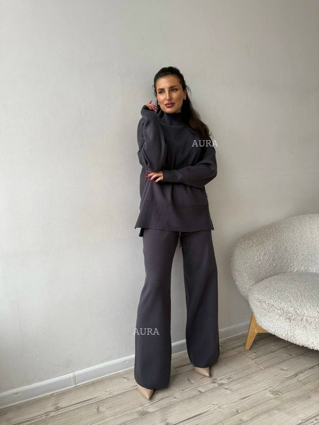 Купить Женский костюм темно-серый оптом Садовод Интернет-каталог Садовод интернет-каталог