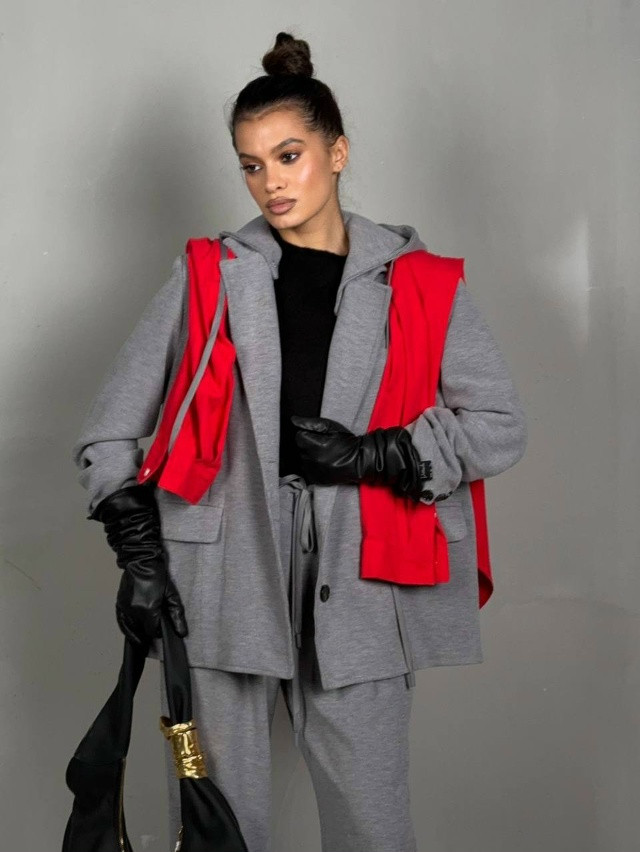 Купить Женский костюм серый оптом Садовод Интернет-каталог Садовод интернет-каталог