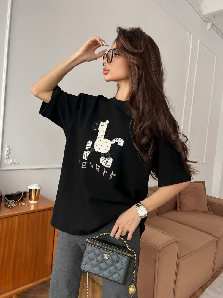 Купить Женская футболка черная оптом Садовод Интернет-каталог Садовод интернет-каталог