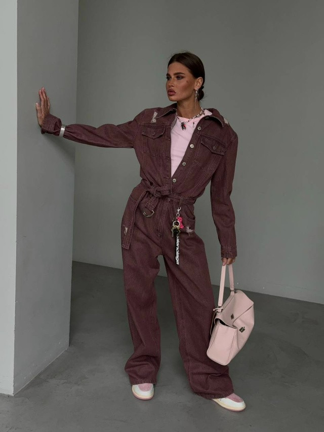 Купить Женский комбинезон коричневый оптом Садовод Интернет-каталог Садовод интернет-каталог