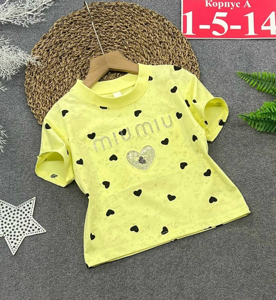 Купить Детская футболка желтая оптом Садовод Интернет-каталог Садовод интернет-каталог