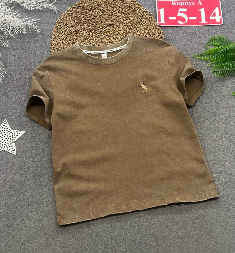 Купить Детская футболка коричневая оптом Садовод Интернет-каталог Садовод интернет-каталог