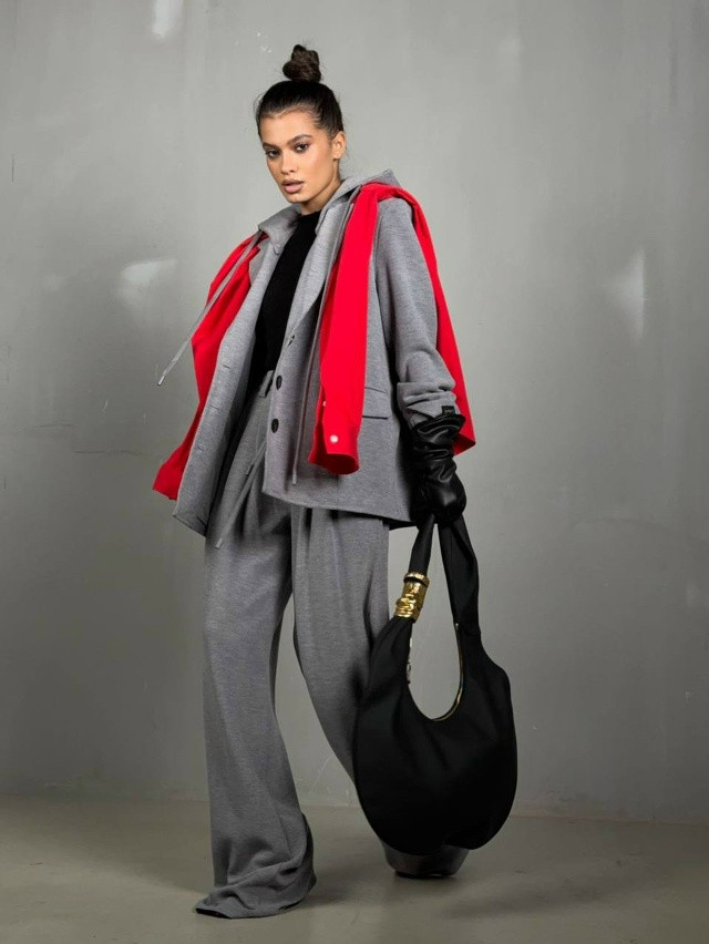 Купить Женский костюм серый оптом Садовод Интернет-каталог Садовод интернет-каталог