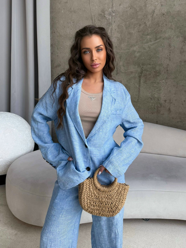 Купить Женский костюм голубой оптом Садовод Интернет-каталог Садовод интернет-каталог