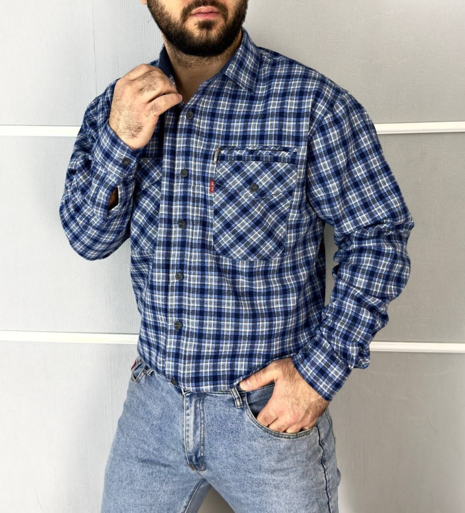 Купить Мужская рубашка голубая оптом Садовод Интернет-каталог Садовод интернет-каталог