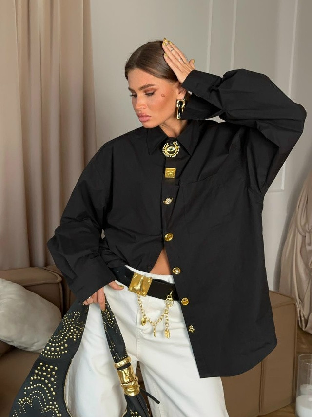 Купить Женская рубашка черная оптом Садовод Интернет-каталог Садовод интернет-каталог