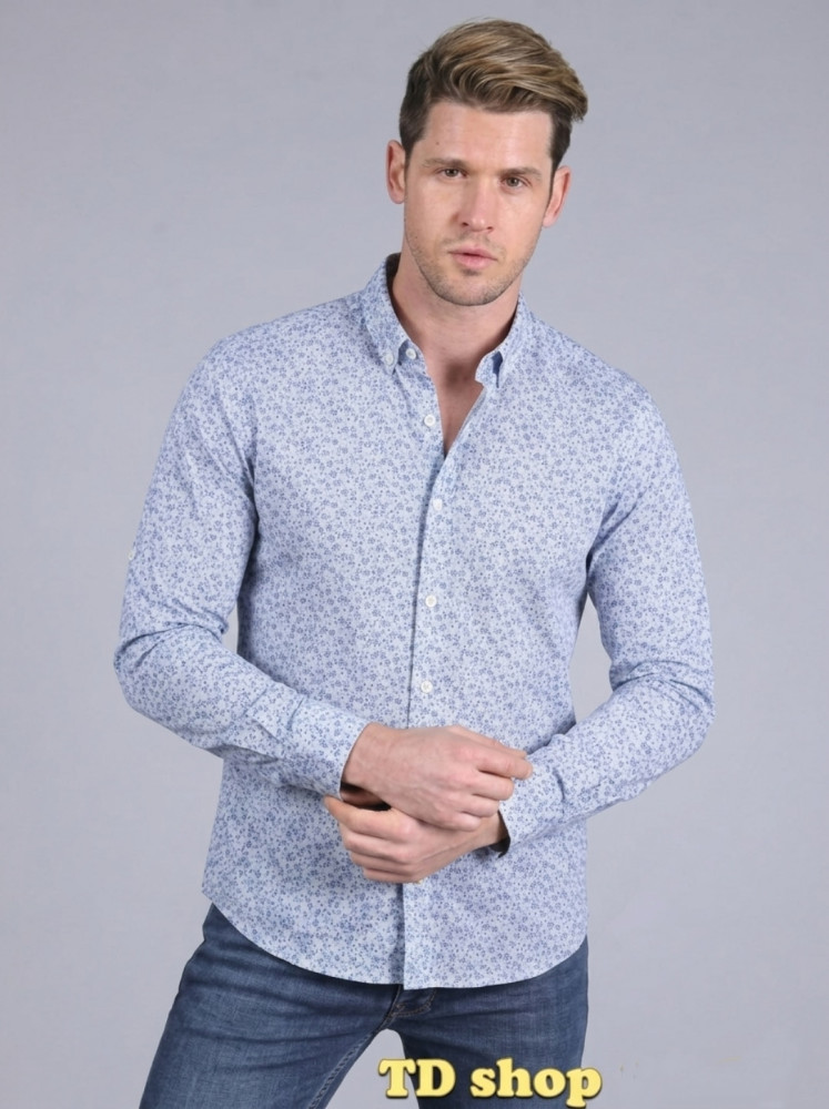 Купить Мужская рубашка голубая оптом Садовод Интернет-каталог Садовод интернет-каталог