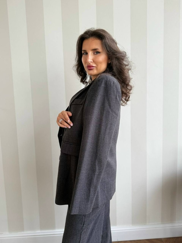 Купить Женский костюм серый оптом Садовод Интернет-каталог Садовод интернет-каталог