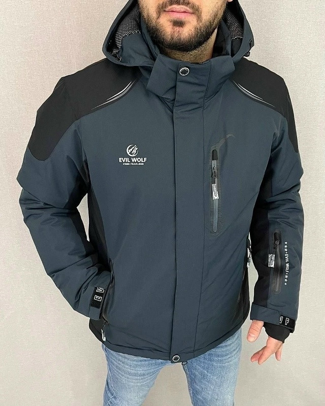 Купить Куртка мужская темно-серая оптом Садовод Интернет-каталог Садовод интернет-каталог