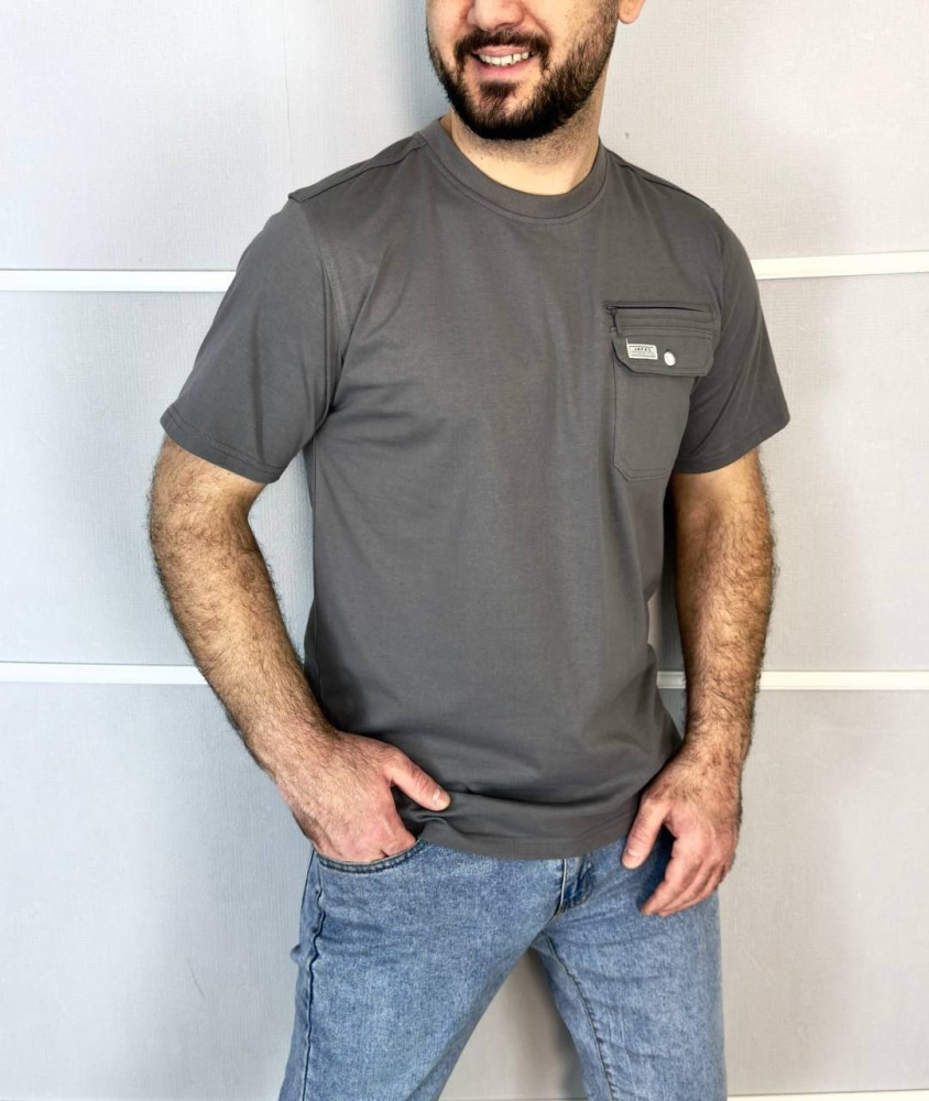 Купить Мужская футболка темно-серая оптом Садовод Интернет-каталог Садовод интернет-каталог