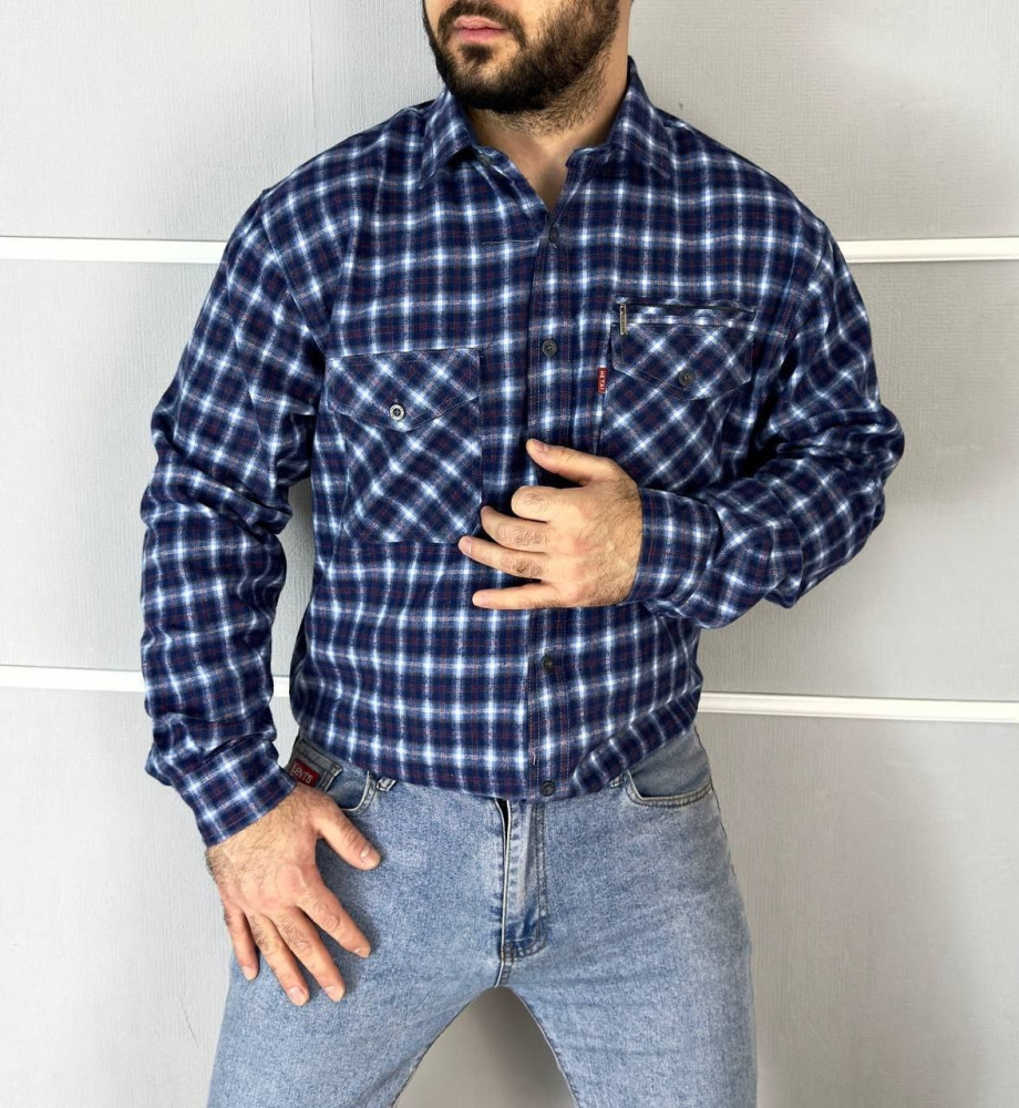 Купить Мужская рубашка синяя оптом Садовод Интернет-каталог Садовод интернет-каталог