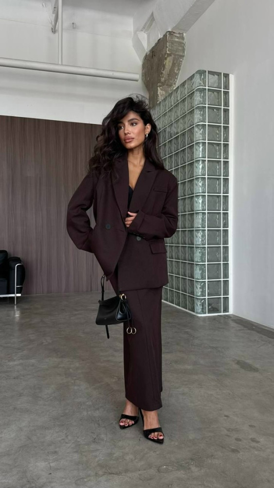 Купить Женский костюм коричневый оптом Садовод Интернет-каталог Садовод интернет-каталог