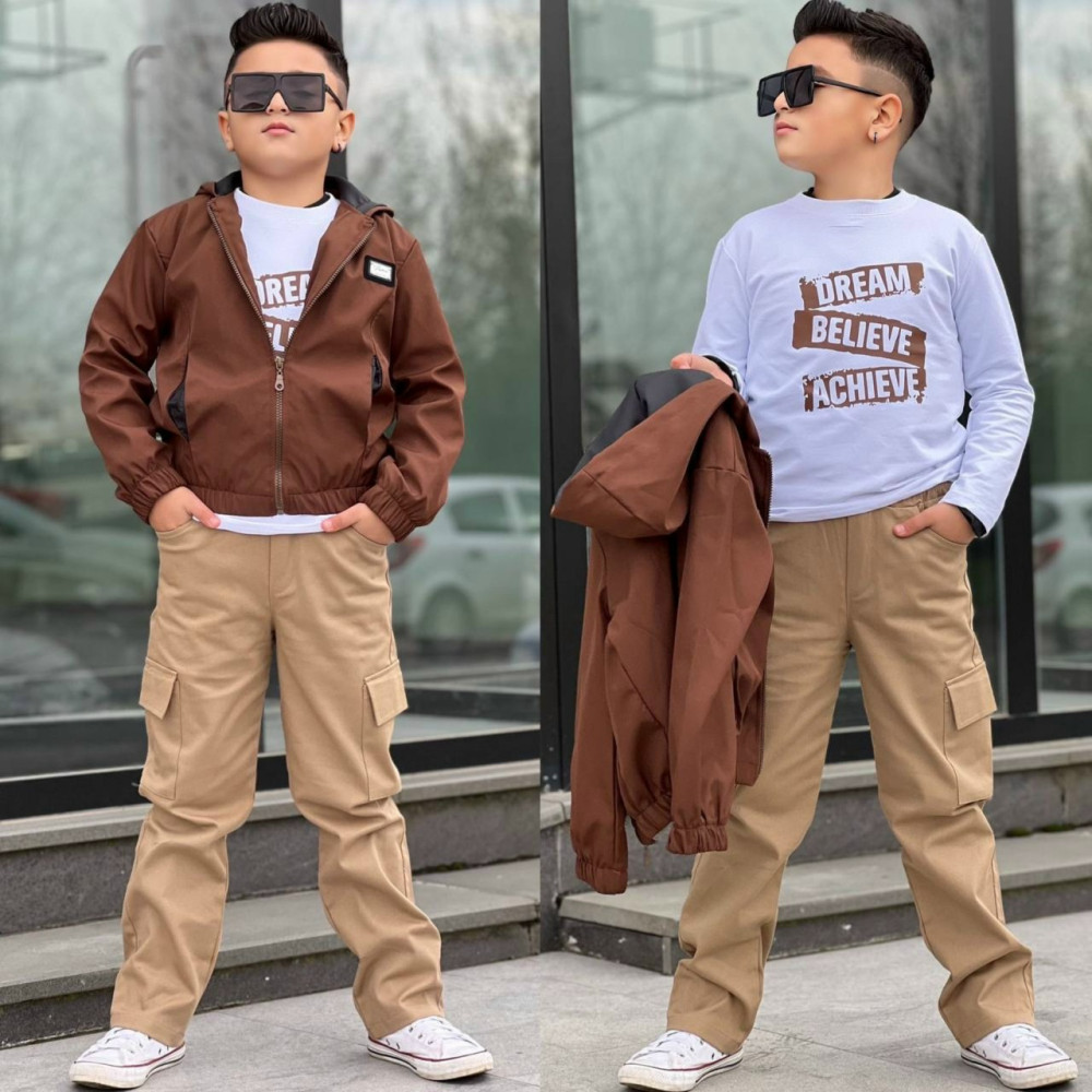 Купить Детский костюм коричневый оптом Садовод Интернет-каталог Садовод интернет-каталог