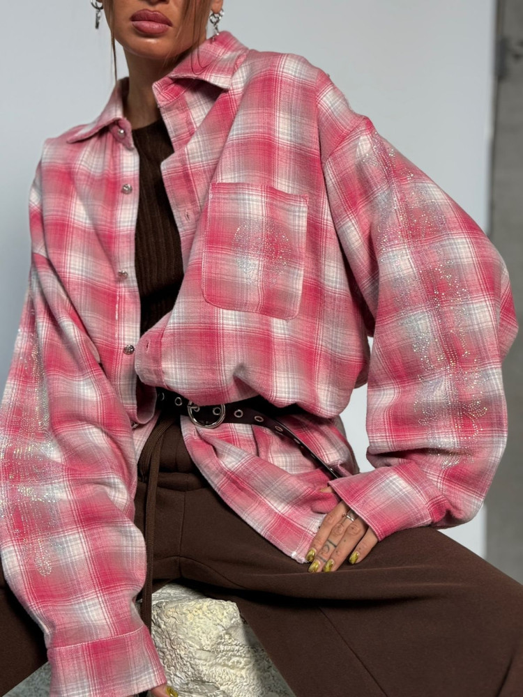 Купить Женская рубашка розовая оптом Садовод Интернет-каталог Садовод интернет-каталог