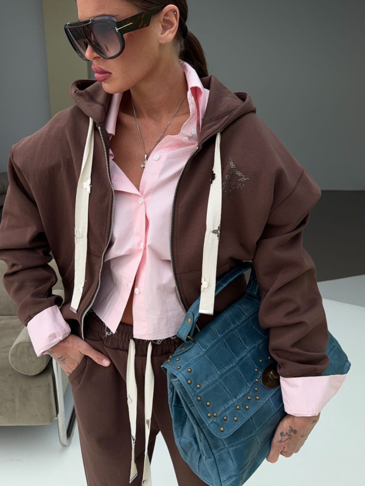 Купить Спортивный женский костюм коричневый оптом Садовод Интернет-каталог Садовод интернет-каталог