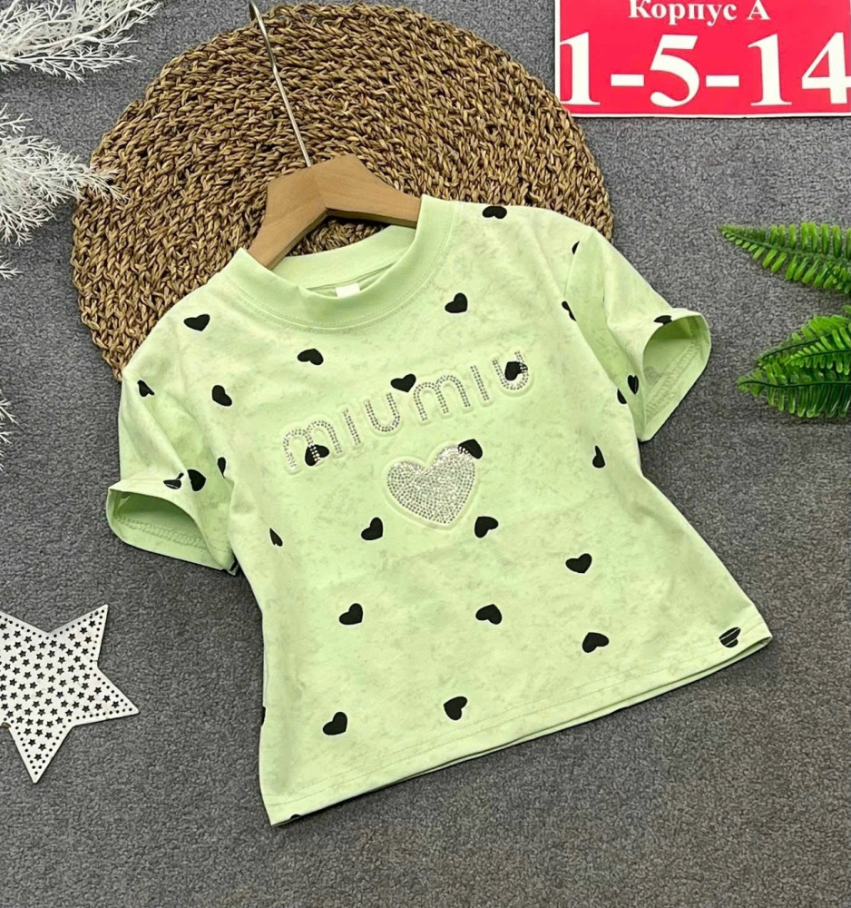 Купить Детская футболка зеленая оптом Садовод Интернет-каталог Садовод интернет-каталог