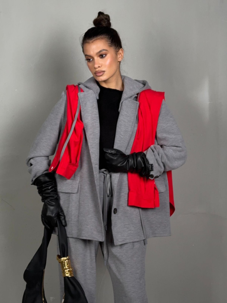 Купить Женский костюм серый оптом Садовод Интернет-каталог Садовод интернет-каталог