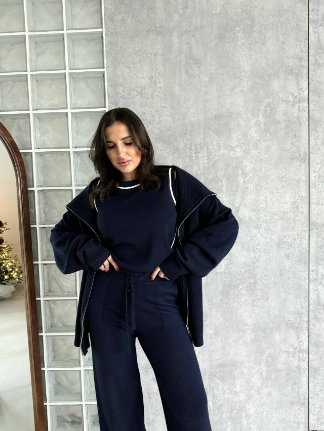 Купить Женский костюм синий оптом Садовод Интернет-каталог Садовод интернет-каталог