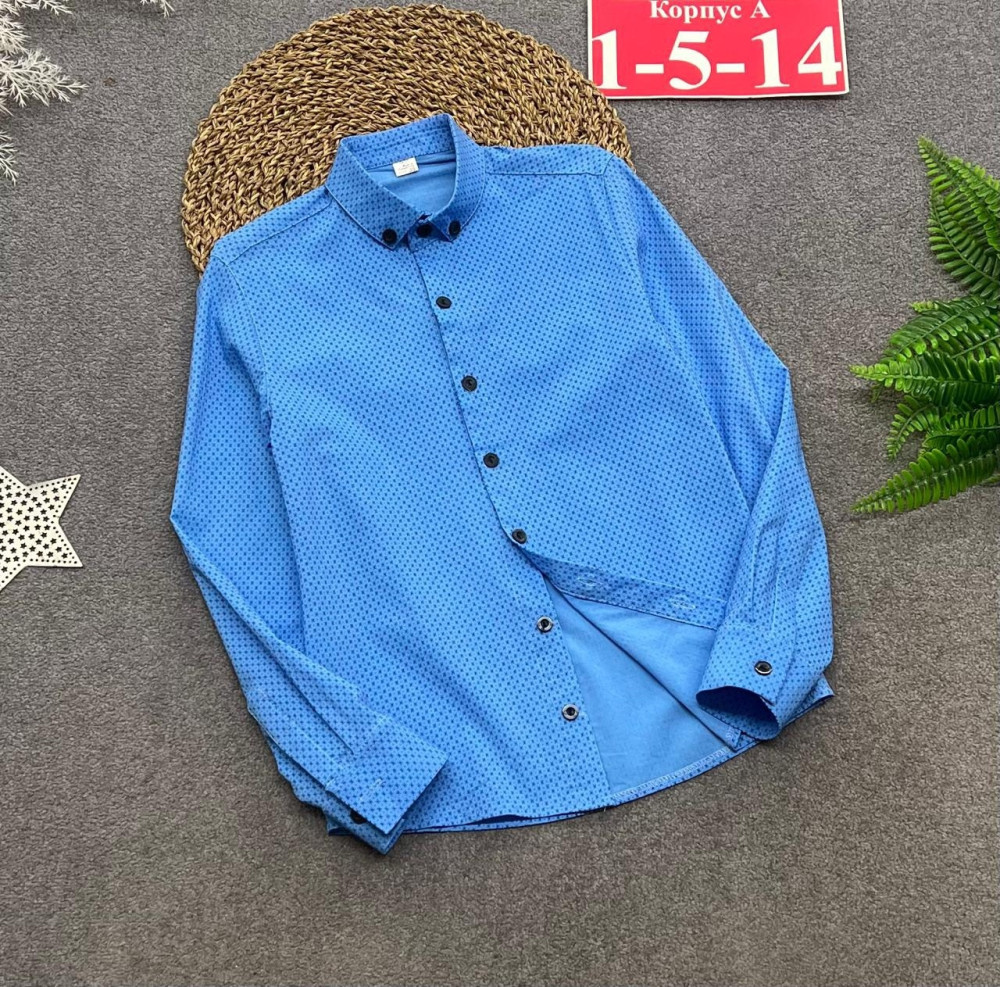 Купить Детская рубашка голубая оптом Садовод Интернет-каталог Садовод интернет-каталог