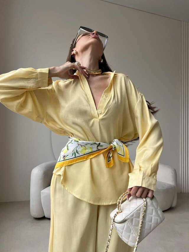 Купить Женский костюм желтый оптом Садовод Интернет-каталог Садовод интернет-каталог