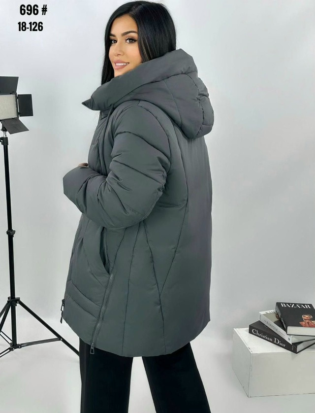 Купить Куртка женская серая оптом Садовод Интернет-каталог Садовод интернет-каталог