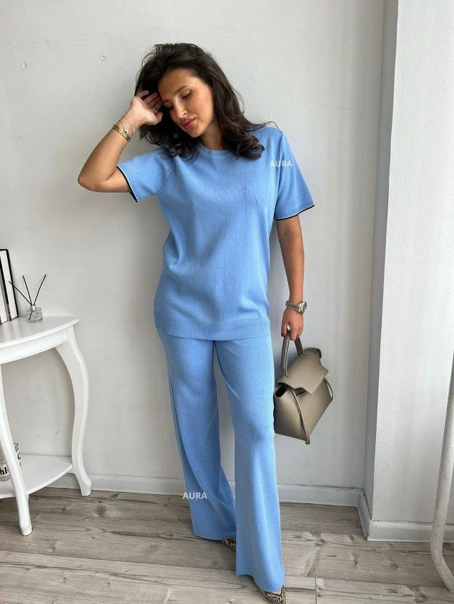 Купить Женский костюм голубой оптом Садовод Интернет-каталог Садовод интернет-каталог