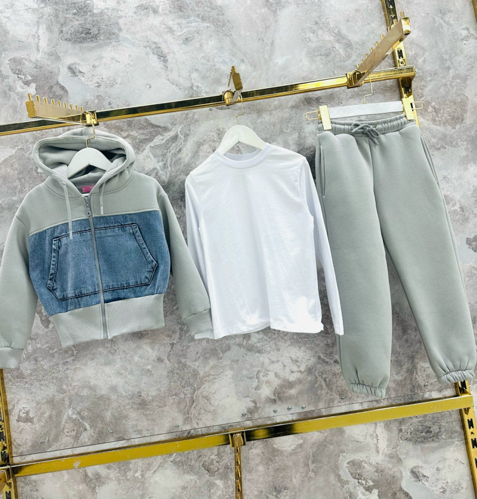 Купить Детский костюм серый оптом Садовод Интернет-каталог Садовод интернет-каталог