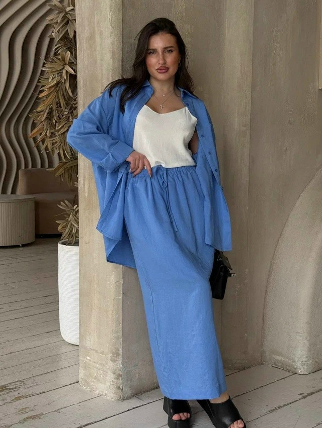 Купить Женский костюм голубой оптом Садовод Интернет-каталог Садовод интернет-каталог