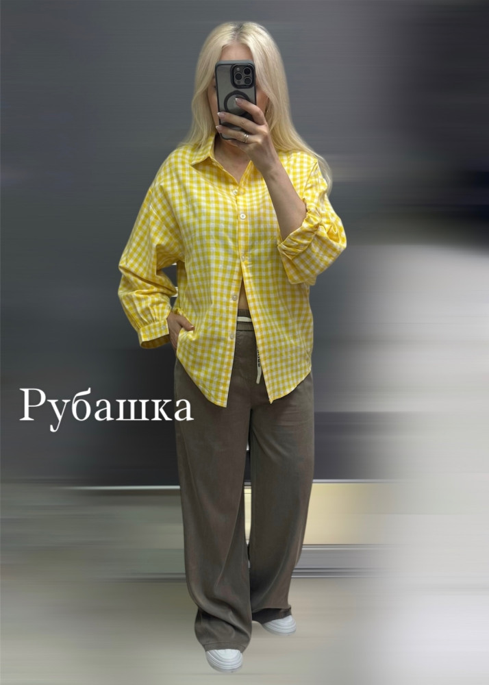 Купить Женская рубашка желтая оптом Садовод Интернет-каталог Садовод интернет-каталог