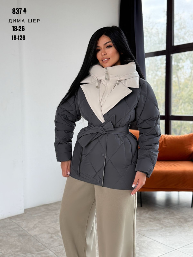Купить Куртка женская серая оптом Садовод Интернет-каталог Садовод интернет-каталог