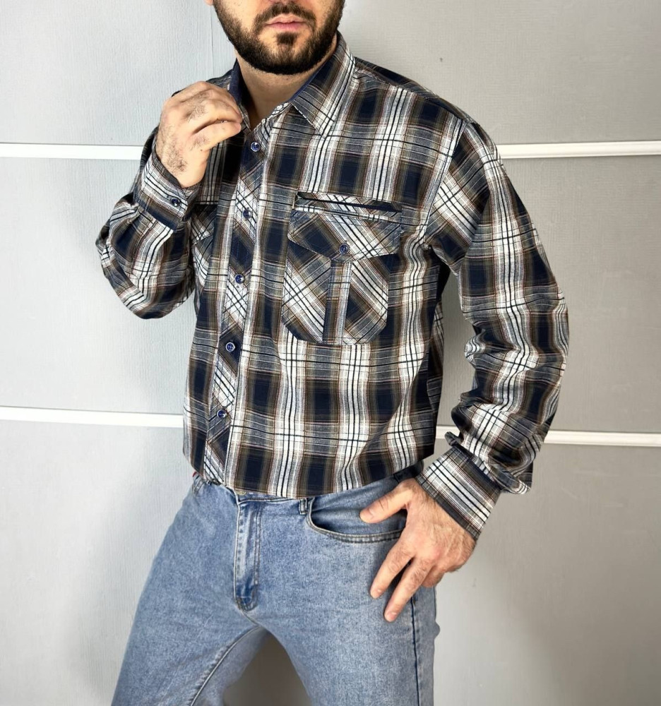 Купить Мужская рубашка коричневая оптом Садовод Интернет-каталог Садовод интернет-каталог