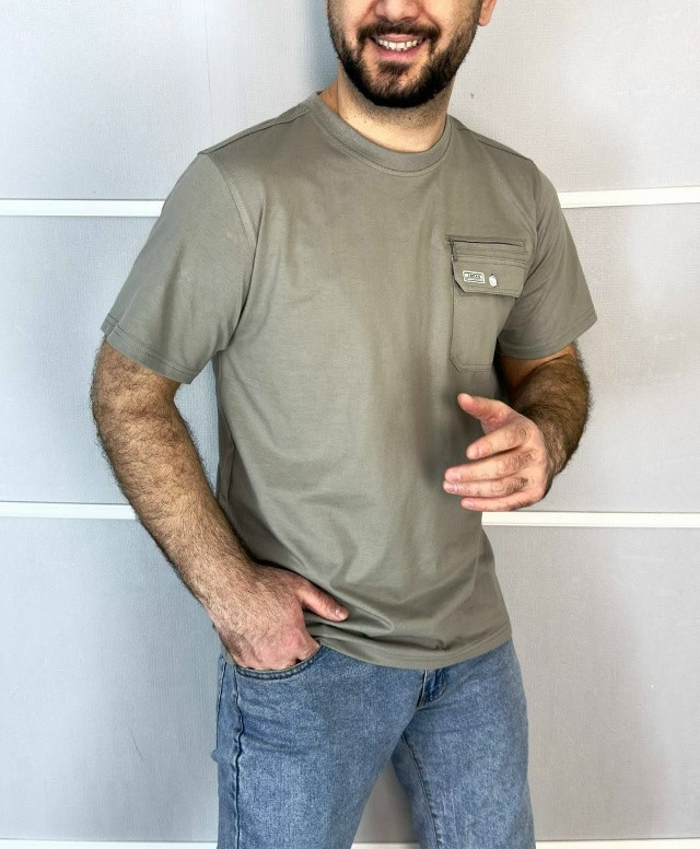 Купить Мужская футболка бежевая оптом Садовод Интернет-каталог Садовод интернет-каталог