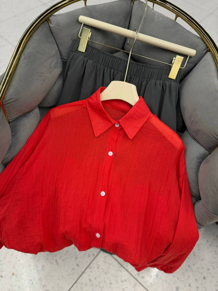 Купить Женская рубашка красная оптом Садовод Интернет-каталог Садовод интернет-каталог