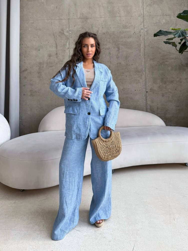 Купить Женский костюм голубой оптом Садовод Интернет-каталог Садовод интернет-каталог