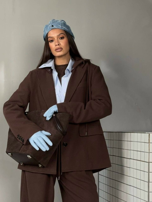 Купить Женский костюм коричневый оптом Садовод Интернет-каталог Садовод интернет-каталог