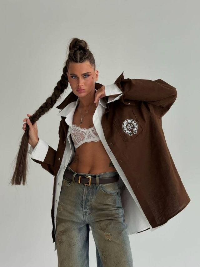 Купить Женская рубашка коричневая оптом Садовод Интернет-каталог Садовод интернет-каталог