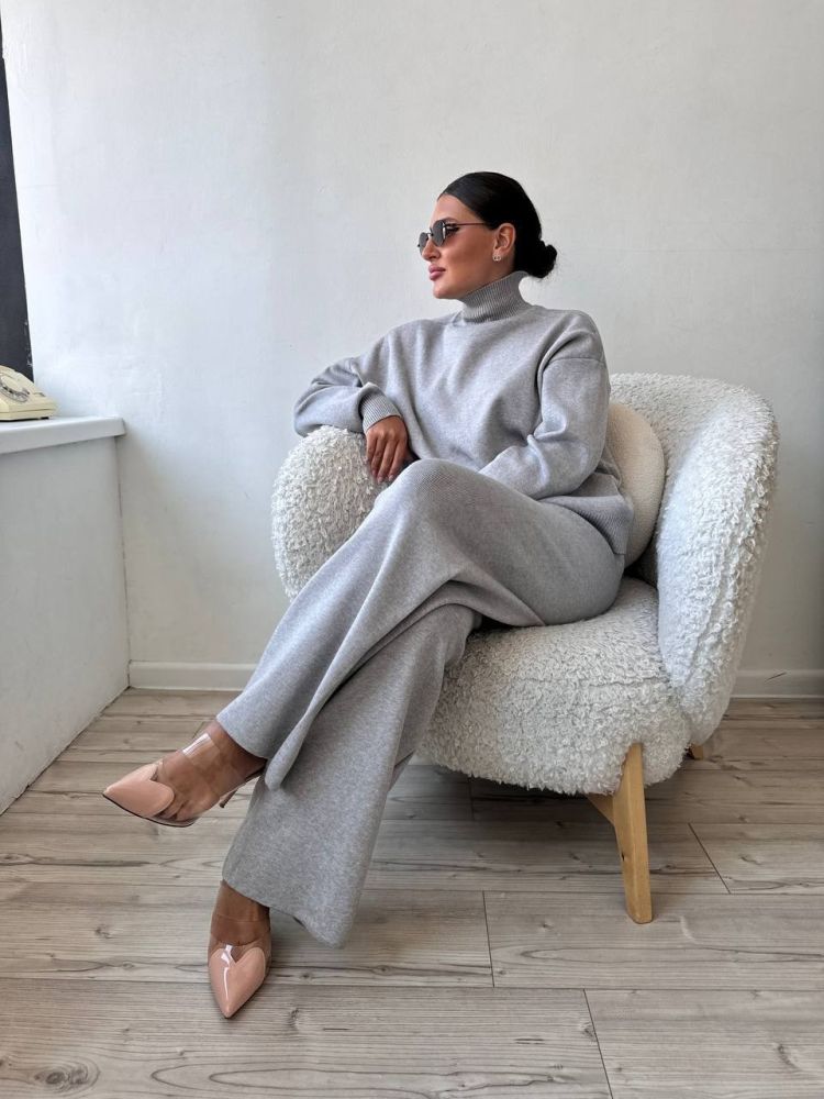 Купить Женский костюм серый оптом Садовод Интернет-каталог Садовод интернет-каталог