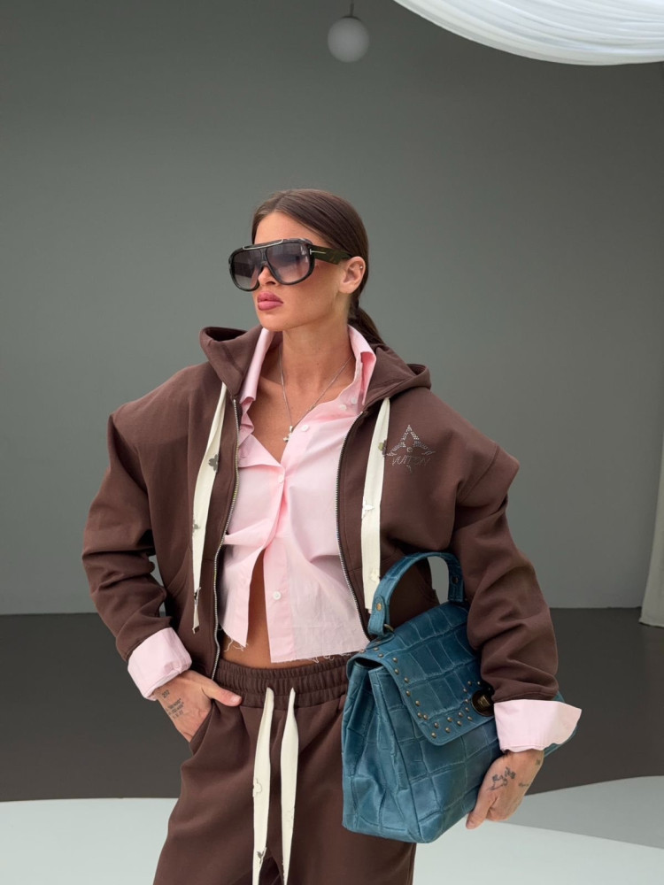 Купить Спортивный женский костюм коричневый оптом Садовод Интернет-каталог Садовод интернет-каталог