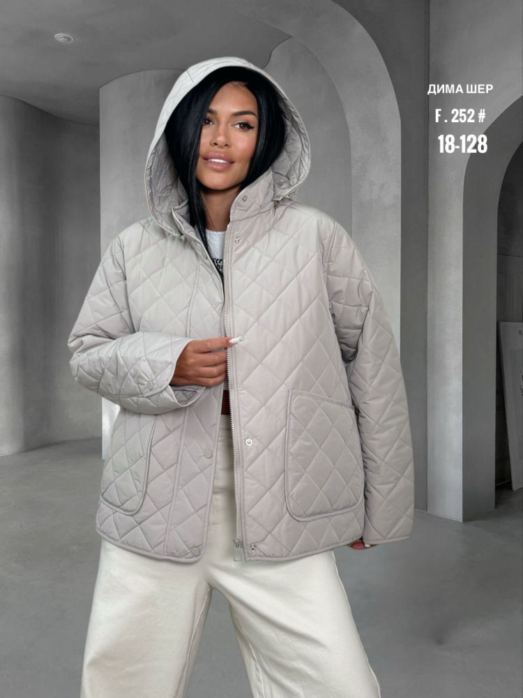 Купить Куртка женская светло-серая оптом Садовод Интернет-каталог Садовод интернет-каталог