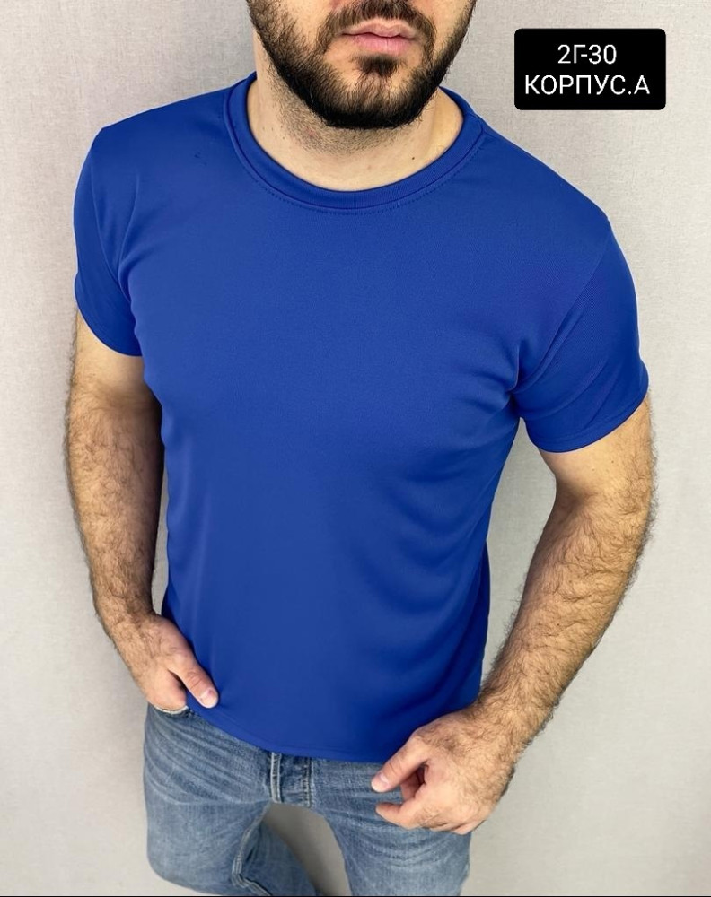 Купить Мужская футболка синяя оптом Садовод Интернет-каталог Садовод интернет-каталог